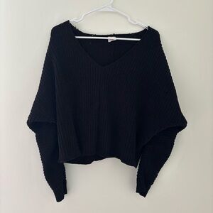 black v neck sweater